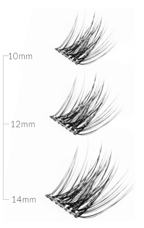 Eyelash lengths - 10, 12, 14mm